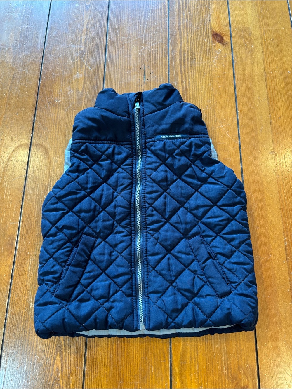 Calvin Klein Jeans Navy Quilted Kids Vest Size 18 Months EUC